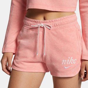 Nike Women's Cotton Washed Coral Jersey Shorts M